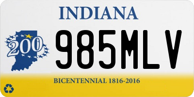 IN license plate 985MLV