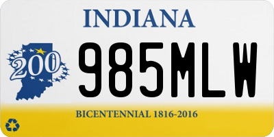 IN license plate 985MLW