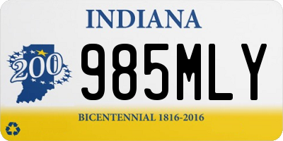 IN license plate 985MLY