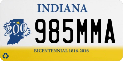 IN license plate 985MMA