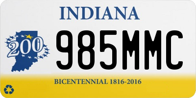 IN license plate 985MMC