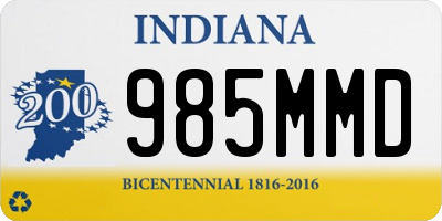 IN license plate 985MMD