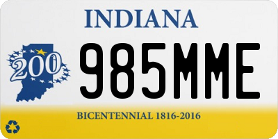IN license plate 985MME