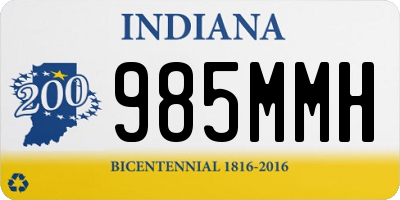 IN license plate 985MMH