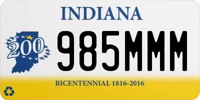 IN license plate 985MMM