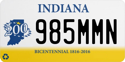 IN license plate 985MMN