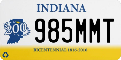 IN license plate 985MMT