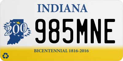 IN license plate 985MNE