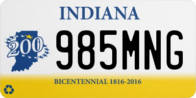 IN license plate 985MNG