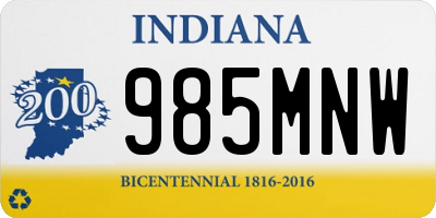 IN license plate 985MNW