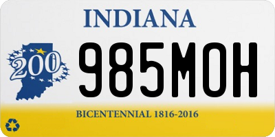IN license plate 985MOH