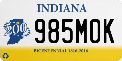 IN license plate 985MOK