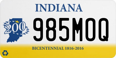 IN license plate 985MOQ