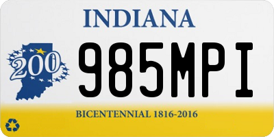 IN license plate 985MPI