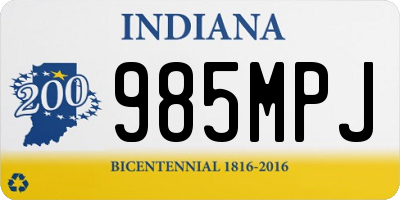 IN license plate 985MPJ