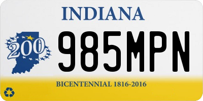 IN license plate 985MPN