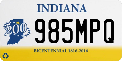 IN license plate 985MPQ