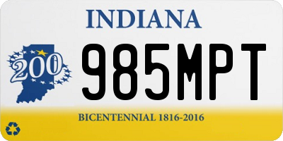 IN license plate 985MPT