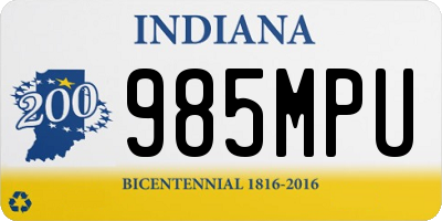 IN license plate 985MPU