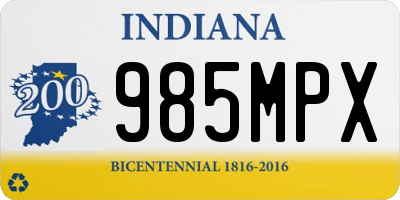 IN license plate 985MPX