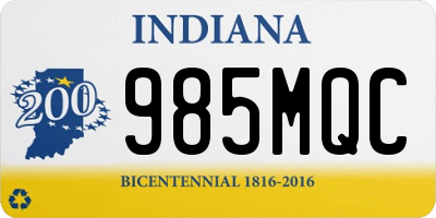 IN license plate 985MQC