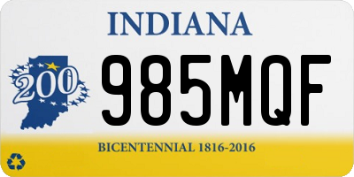 IN license plate 985MQF