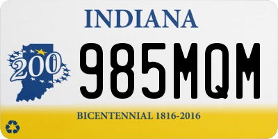 IN license plate 985MQM