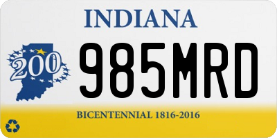 IN license plate 985MRD
