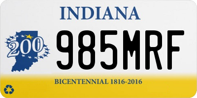 IN license plate 985MRF