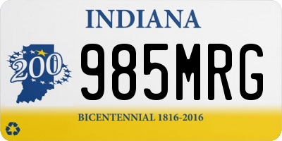 IN license plate 985MRG