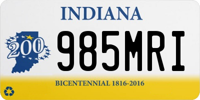 IN license plate 985MRI