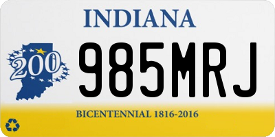 IN license plate 985MRJ