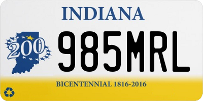 IN license plate 985MRL