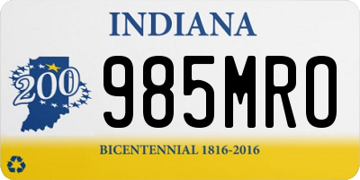 IN license plate 985MRO