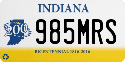 IN license plate 985MRS