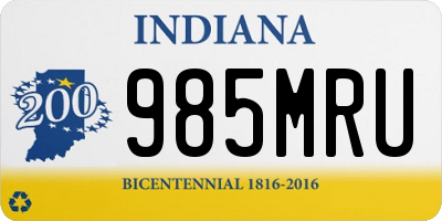 IN license plate 985MRU