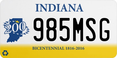 IN license plate 985MSG