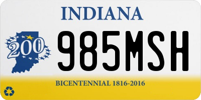 IN license plate 985MSH