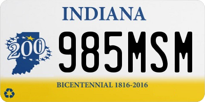 IN license plate 985MSM