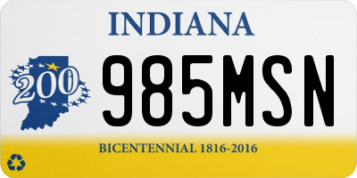 IN license plate 985MSN