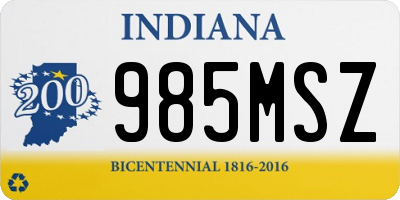 IN license plate 985MSZ