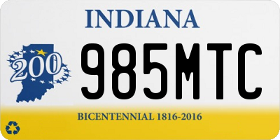 IN license plate 985MTC