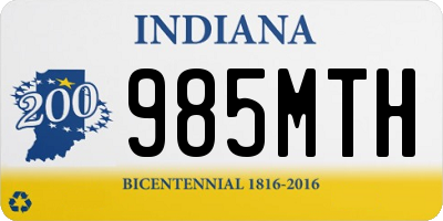 IN license plate 985MTH