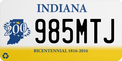 IN license plate 985MTJ