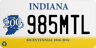 IN license plate 985MTL