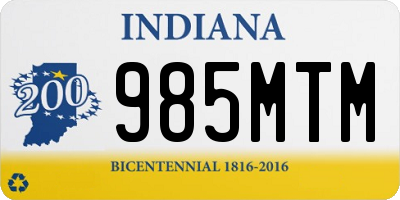 IN license plate 985MTM