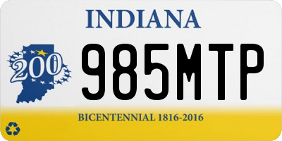 IN license plate 985MTP