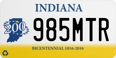 IN license plate 985MTR