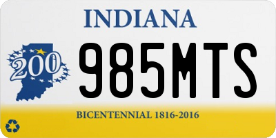 IN license plate 985MTS