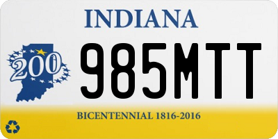 IN license plate 985MTT